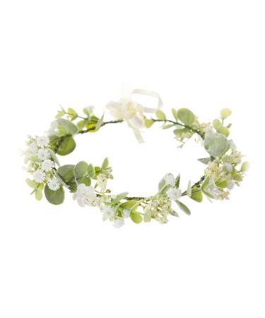 FIDDY898 Flower Crown Headband Fairy Accessories for Women Green Photo Prop B01