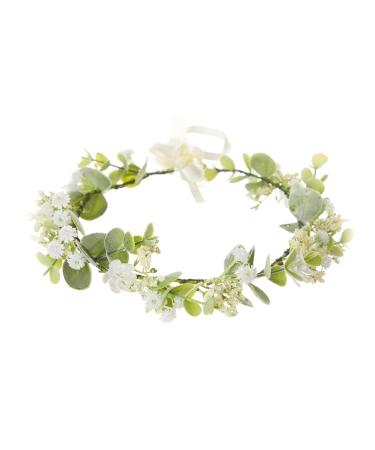 FIDDY898 Flower Crown Headband Fairy Accessories for Women Green Photo Prop B01