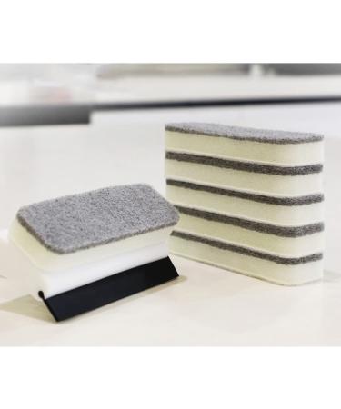 Double-Sided Window Washing Brush Multi-Function Glass Wiper Scraper Brush Removable Sponge Brush Head Kitchen Cleaning Brush