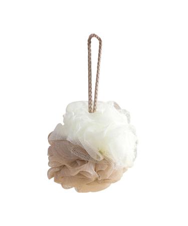 Gralara Body Puff Bath Sponge Portable Shower Ball Bath Sponge for Bathroom Khaki