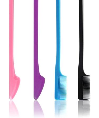 Dual Edge Eyebrow Brush and Comb Portable 2 In 1 Double Sided Eyelash Hairline Control Shaper Hair Brush Makeup Grooming Tool for Women Girls Pink - Buy Online on GoSupps.com