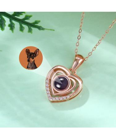Personalized Photo Projection Jewelry - Heart Pet Memorial Gifts for Women & Girls | Unique Remembrance Gifts - Buy Online on GoSupps.com