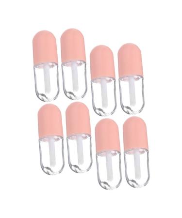 8 pi ces Tubes Vides Flacons Transparent pour Gloss chantillons Cosm tiques Pratiques pour Voyage Rose