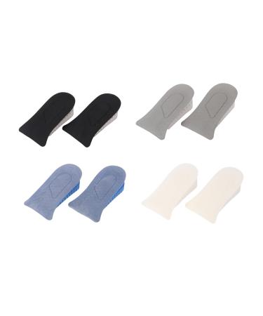 FOMIYES 4 Pairs Invisible Heightening Insole Insoles Heightening Shoe Cushions Heightening Shoes Pad Invisible Black 11X7CM