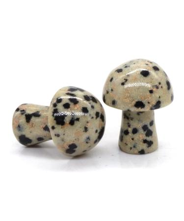 Natural Crystal Rough 0.7" Mini Mushroom Stone Carved Natural Quartz Crystal Statue Decor Gift