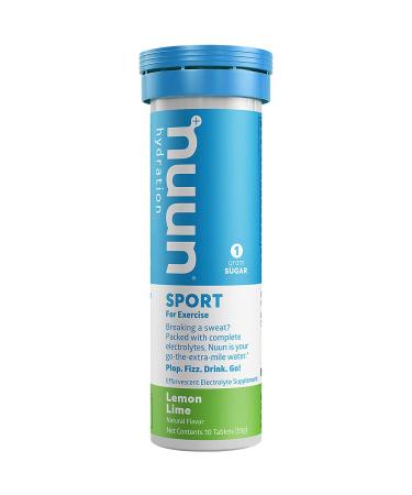 Nuun Active Hydration Tablets: Lemon Lime Box of 8 Tubes