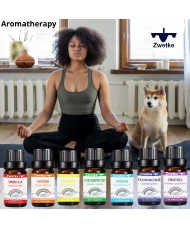 Pet-Friendly 7 Essential Aromatherapy Oils Gift Set for Whole Family - Vanilla, Ginger, Copaiba, Cedarwood, Myrrh, Frankincense, Niaouli - 60% Pure Oils, 40% pet-Compatible Carrier Oils - Buy Online on GoSupps.com