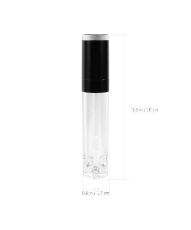 Buy Lurrose 4pcs Transparent Lip Gloss Tubes - DIY Reusable Lipstick Bottles | Mini 10x1.7cm Black - Ideal for Crafting & Cosmetics - Buy Online on GoSupps.com