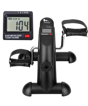 Mini Exercise Bike, himaly Under Desk Bike Pedal Exerciser Portable Foot Cycle Arm & Leg Peddler Machine with LCD Screen Displays Black - Buy Online on GoSupps.com