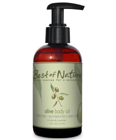 Best of Nature 100% Pure Olive Massage & Body Oil (8 oz) 8 Fl Oz (Pack of 1)
