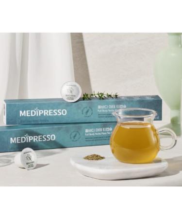 MEDIPRESSO Tea Capsules for Nespresso Blend Teas 10 pods (Pack of 1) Made in Korea (Full Body Yerba Mate Tea Capsule)