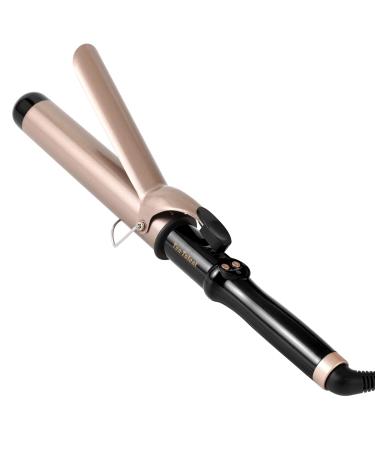 Ten-Tatent Curling Tongs 38mm Barrel Curling Tong Iron Ceramic Tourmaline Coating Barrel Dual Voltage Curling Wand for Long & Short Hair Hair Curlers 160-220 Adjustable Black 38mm Black