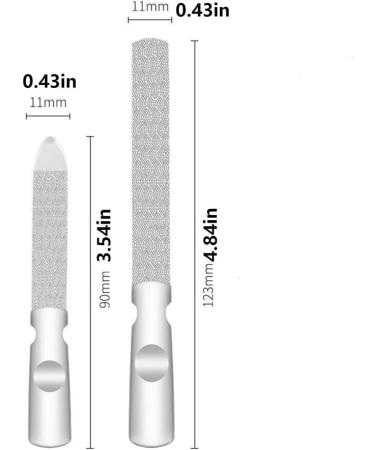 Dajidafu Nail File Home Simple Universal Adults Small Sanding Strip Stainless Steel Double Sided Nails Art Pedicure Rasp Tool Type 1 - Buy Online on GoSupps.com