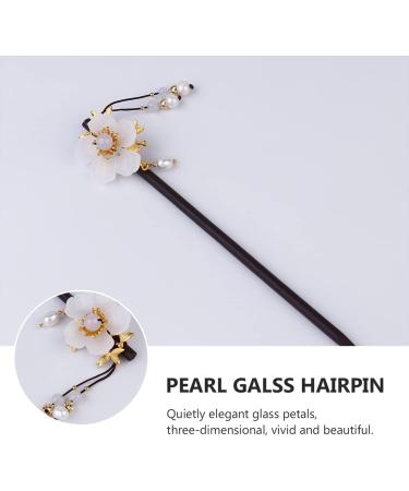 Mobestech Pearl Wood Hairpin Flower Pearl Hairpin Pearl Hair Stick Ancient Style Hair Stick Floral Hair Hairpin Wood Hair Stick Vintage Hair Stick Fork Pen Chinese Style Wooden Hair Pin Miss - Buy Online on GoSupps.com