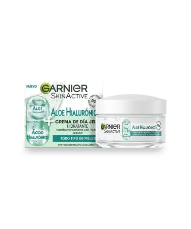 Garnier Hyaluronic Aloe Day Cream with Aloe Vera and Hyaluronic Acid Intensely Moisturises 48 Hours Nourishes and Filled
