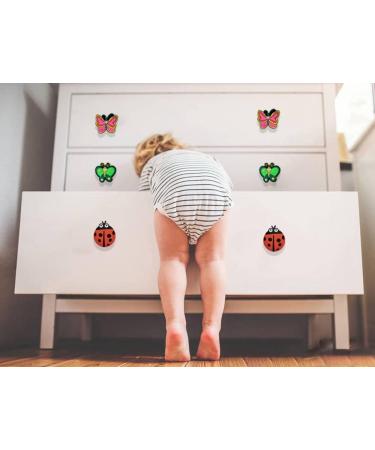 6 Pack Cchhyyt Mystical Garden Cartoon Rubber Drawer Handles for Kids - Ladybug Design Cabinet Knobs for Children's Rooms - Buy Online on GoSupps.com