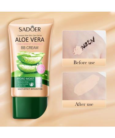 SADOER Cr me BB Hydratante Infus e l'Aloe Vera Effet clatant et Confortable R sistante l'Eau Beige Clair 40g - Couvre les Imperfections Unifie le Teint Longue Tenue - Buy Online on GoSupps.com