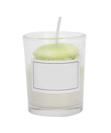 Cute Portable Aromatherapy Candle with Glass Cup Aromatherapy Candle Scented Candle Present for Women Men Candle with Glass Cup Home Decoration Gift(Green)
