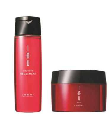 Lebel IAU Cleansing Relaxment Hair Shampoo 200ml & Lebel IAU Hair Mask 170g Set (Green Tea Set)