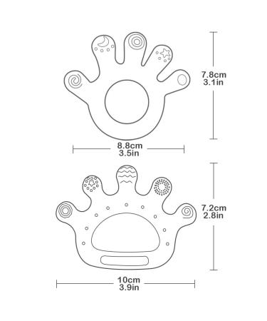 Haakaa Baby Teething Toys - Silicone Palm Teether Combo for Babies | Soothes Teething Pain & Gums | BPA-Free | 3M+ | 2pcs - Buy Online on GoSupps.com