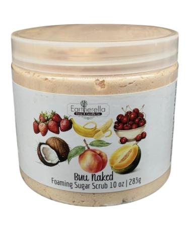BUTT NAKED Exfoliating Foaming Sugar Body Scrub 10 oz jar