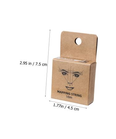 2pcs Ink Pattern Embroidery Thread Ruler Eyebrow Tattoos Tool Makeup Tool Draw a Line Micro Edge 7.5x4.5cm Brown - Buy Online on GoSupps.com
