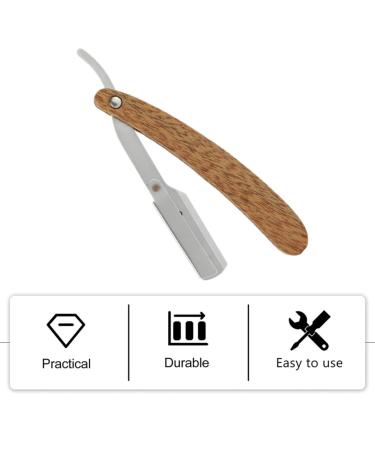 FRCOLOR Red Sandalwood Manual Shaver for Men - Durable Beard Shaver Tool with Catcher & Holder | 1 Count (Khaki - Buy Online on GoSupps.com