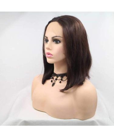 Xiweiya 6# Synthetic Short Bob Wig - Heat Resistant 14 Brown Hair | International Shipping - Buy Online on GoSupps.com