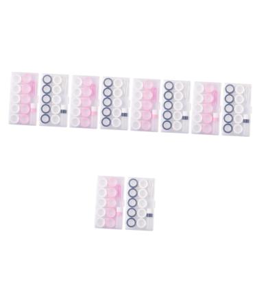 Healeved 10 sets Storage box for colored contact lenses contact lens container contact case Mass travel contact case eye contact case portable storage box adjust pp white