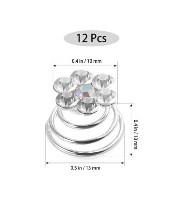 Frcolor 12 Pieces Rhinestone Hair Spirals - DIY Bridal Hair Accessories for Stunning Hairstyles - Buy Online on GoSupps.com
