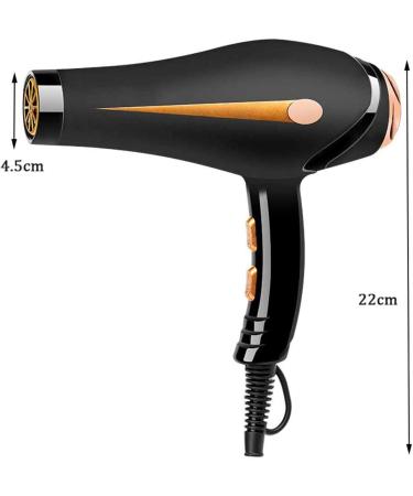 Salon Hair Dryer 2000W Travel Hair Dryer Professional Blow Dryer Negative Ionic Technology 2 Speed 3 Heat Setting AC Motor Lightweight Fast Dry Concentrator Low Noise for Salon and Home Use - Buy Online on GoSupps.com
