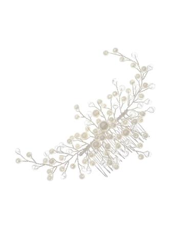 Angoily 1 Pc Hair Comb Women Decorative Hairpin Hairpins Crystal Headpiece Hair Accessory Hair Decorations Clip for Hair Wedding Hair Side Combs Dress Bride Accessories Alloy