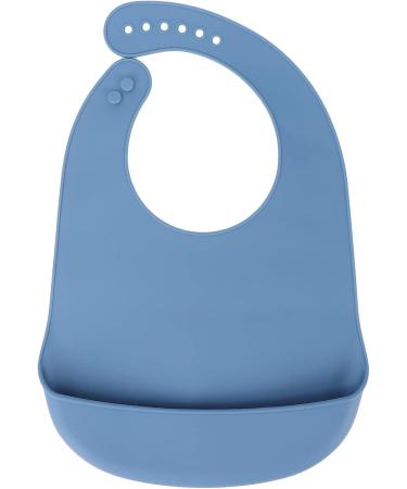 Elderly Silicone Bib Waterproof Elderly Bibs Prevent Food Falling Crumb Collector for Adults for Eating(blue) - Buy Online on GoSupps.com