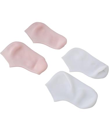 2 Pairs Silicone Moisturizing Socks for Dry Cracked Feet Care Softening Repairing Improve Calluses Dead Skin Hydrate Slick Foot Skin Foot Care Socks Set with High Elasticity - Buy Online on GoSupps.com