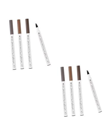 FOMIYES 8 pcs Eyebrow Pen Four-pronged #brown #dark Long-lasting Grey Pencil #black Liquid Makeup #chestnut 1 count (Pack of 1) As Shownx2pcs