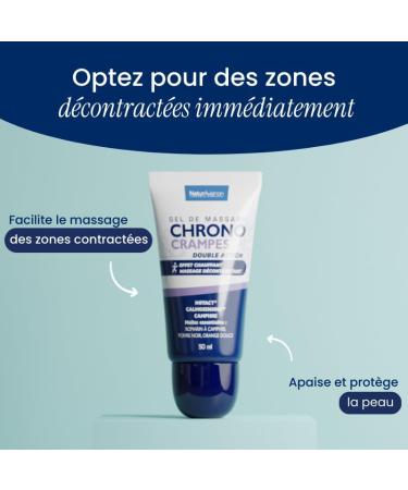 Laboratoire NaturAvignon Chronocrampes Relaxing Massage Gel | Heating & Relaxing Effect | Immediate Soothing | Massage Tri-Ball Applicator Tip | Tube of 50 ml - Buy Online on GoSupps.com