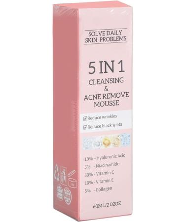 Facial Cleansing Mousse 5-in-1 Firming Foaming Facial Cleanser Moisturizing for Daily Use - Buy Online on GoSupps.com