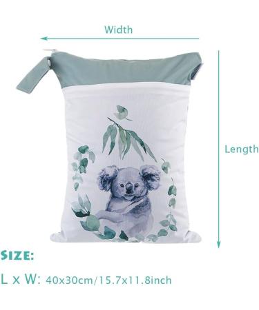 Treer Diaper Pocket for Babies - 2 Eco-Friendly Cloth Diapers & Wet Dry Bag (Gray Polar Bear 30x40cm) - Perfect for On-the-Go Parents - Buy Online on GoSupps.com