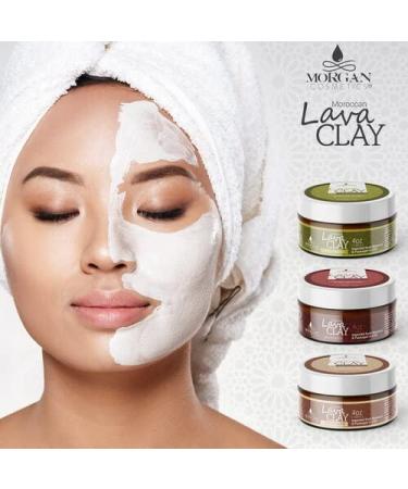 Morgan Cosmetics Moroccan Red Clay Powder | Organic Clay Mask for Acne & Silky Smooth Skin | 4 Oz (100g - Buy Online on GoSupps.com