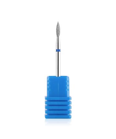 NMKL38 Cuticle Nail Drill Bits Flame Shape 3/32 Professional Safety Cuticle Clean Tool Dead Skin Remover Manicure