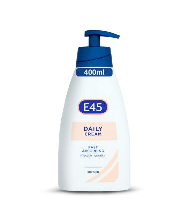 E45 Daily Cream 400 ml E45 Cream for Very Dry Skin Sooth Dryness Smooth Rough Skin Non-Greasy Moisturiser - Perfume-Free Body Face Hand Cream - Fast Absorption - Dermatologically Tested Unscented  400 ml (Pack of 1) - Buy Online on GoSupps.com