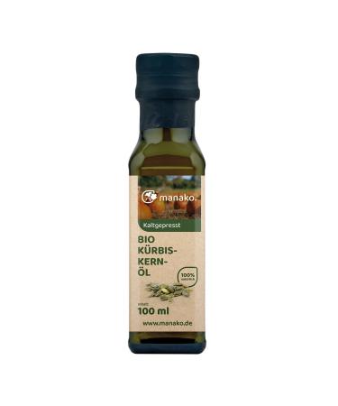 manako ORGANIC pumpkin seed oil roasted cold-pressed 100 ml glass bottle pumpkin seed oil 0.1 l (1 pack)
