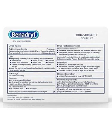 Benadryl Extra Strength Cream 1 OZ - Fast Relief for Itching and Rashes - Buy Online on GoSupps.com