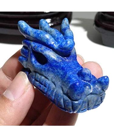 Natural Crystal Rough 1 Piece Natural Lapis Lazuli Hand Carved Dragon Skull Crystal Stones - Buy Online on GoSupps.com