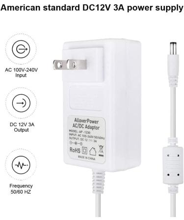 AlloverPower 12V 3A Charger for 4moms mamaRoo 2/4 & Rockaroo Baby Swing - Replacement AC Adapter (6.3Ft) - Buy Online on GoSupps.com