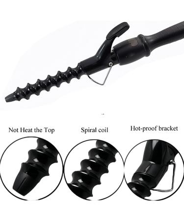 Spiral Hair Curler Beach Wave Curler 25mm Spiral Curling Iron Wand Professional 1 inch Ceramic Crimping Iron for Short and Long Hair LCD Display Hair Crimper Beach Wave Curler Hair Wand - Buy Online on GoSupps.com
