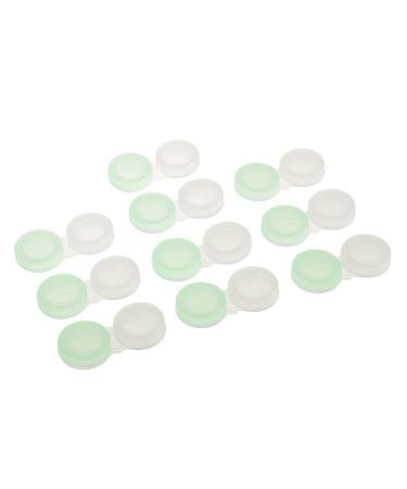 Plastic Contact Lens Case Transparent for Glasses Travel 1 Piece Green
