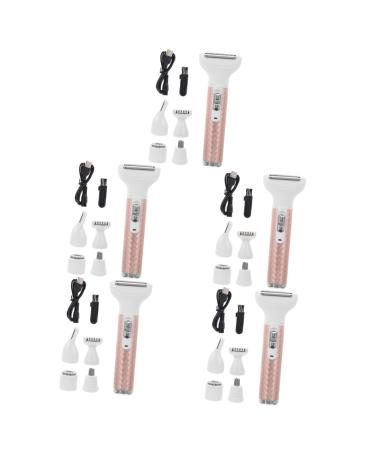 minkissy 5 Sets Women's Shaver Electric Shaver for Women Electric Razors for 5- in- 1 Hair Underarms Painless Hair Trimmer Epilator Film Aluminum Alloy Abs Stainless Steel Blades Face Miss