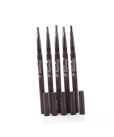 FRCOLOR 2 1 Waterproof Eyebrow Pen Double Headed Eyebrow Pencil Eye Brow Brush Plate Automatic