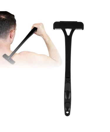 Back razor with foldably long handle manually wearable hair removal and body razor of professional hair razors for men black every skin type